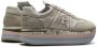 Premiata Suede Logo Sneakers Reguliere Pasvorm Rubberen Zool Beige Dames - Thumbnail 10