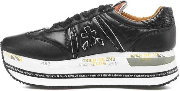 Premiata Beth sneakers met plateauzool Zwart - Foto 14