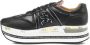 Premiata Chunky Leren Sneaker met Klassieke Prints Black Dames - Thumbnail 14