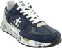 Premiata Blauwe Suède en Nylon Sneakers met Opvallend Logo Blauw Heren - Thumbnail 8