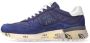 Premiata Zachte suède en nylon sneakers met aangepaste logo zool Blauw Heren - Thumbnail 4