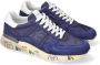 Premiata Zachte suède en nylon sneakers met aangepaste logo zool Blauw Heren - Thumbnail 5