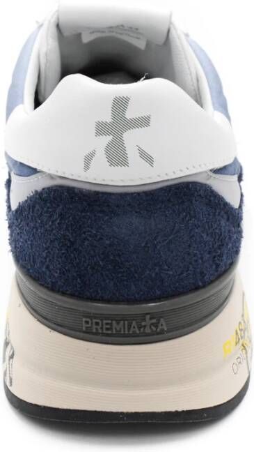 Premiata Blauwe Sneakers met Leren Voering en Rubberen Zool Blauw Heren