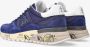 Premiata Zachte suède en nylon sneakers met aangepaste logo zool Blauw Heren - Thumbnail 3