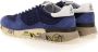 Premiata Zachte suède en nylon sneakers met aangepaste logo zool Blauw Heren - Thumbnail 11