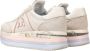 Premiata Suede Logo Sneakers Reguliere Pasvorm Rubberen Zool Beige Dames - Thumbnail 4