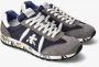 Premiata Blauwe Nylon Sneakers met Suède Inzetstukken Blue Heren - Thumbnail 7