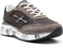 Premiata Logo Print Net en Leren Sneakers Gray Heren - Thumbnail 9