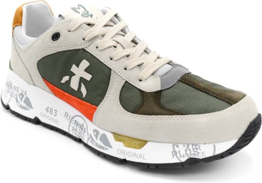 Premiata Groene Sneakers met Leren Voering en Rubberen Zool Groen Heren
