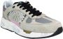 Premiata Mased Sneakers Vintage Silhouet met Levendige Details Beige Dames - Thumbnail 6