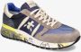 Premiata Grijze Lander Sneakers met Gekleurde Zool Multicolor Heren - Thumbnail 11