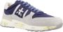 Premiata Blauwe Suède Sneakers Logo Detail Multicolor Heren - Thumbnail 8