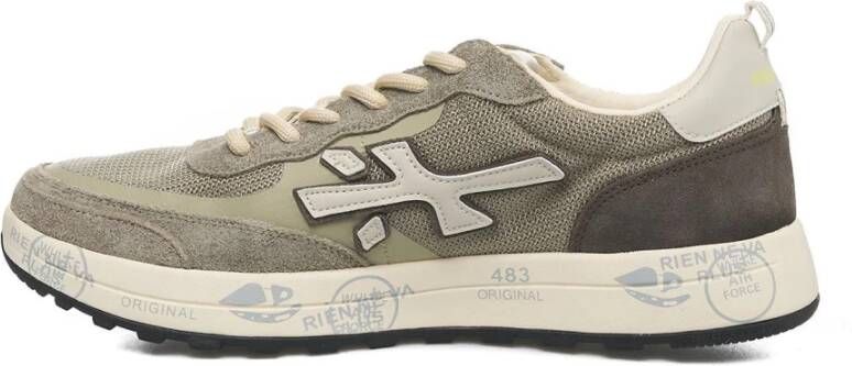 Premiata Grijze Sneakers met Mesh Detail Multicolor Heren