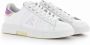 Premiata Witte en Paarse Leren Sneakers Pink Dames - Thumbnail 5