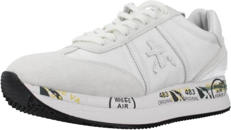 Premiata Conny 5617 Witte Leren en Stoffen Sneakers White Heren - Foto 12