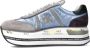 Premiata Sneakers van leer en nylon met logo detail Blauw Dames - Thumbnail 3
