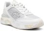 Premiata Witte Sneakers Ronde Neus Logo Patch White Dames - Thumbnail 12