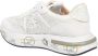 Premiata Sneakers van geperforeerde stof en suède Beige Dames - Thumbnail 6