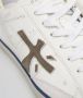 Premiata Vintage Leren Sneakers met Logo Detail White Heren - Thumbnail 24