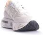 Premiata Sneakers van geperforeerde stof en suède Beige Dames - Thumbnail 14