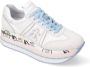 Premiata Witte en Blauwe Sneakers met Plateauzool White Dames - Thumbnail 2