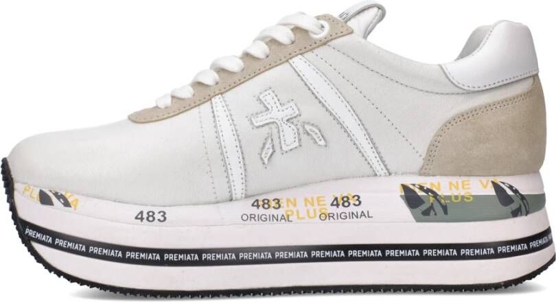 Premiata Beth sneakers met plateauzool Wit - Foto 14