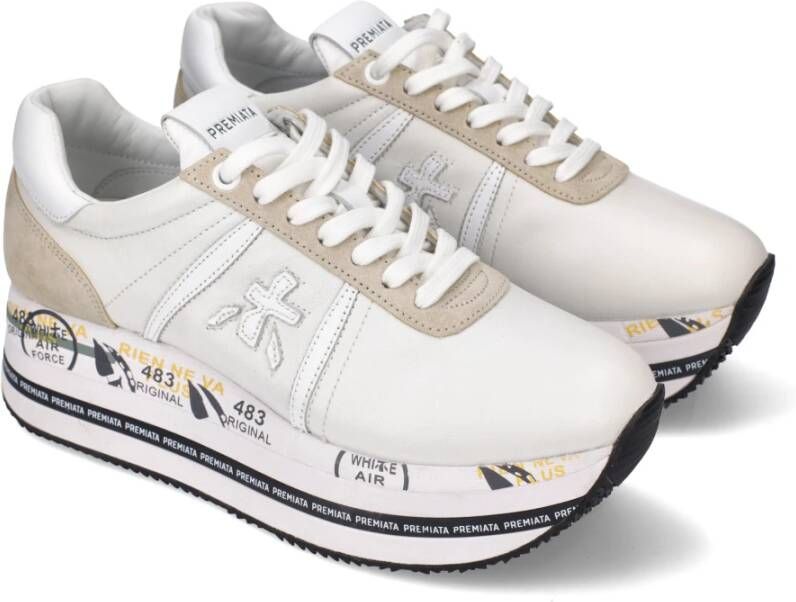 Premiata Beth sneakers met plateauzool Wit - Foto 15