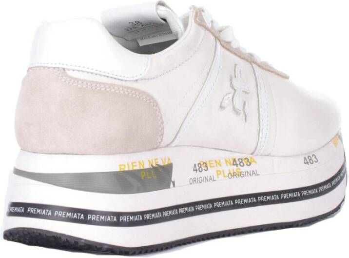 Premiata Beth sneakers met plateauzool Wit - Foto 4