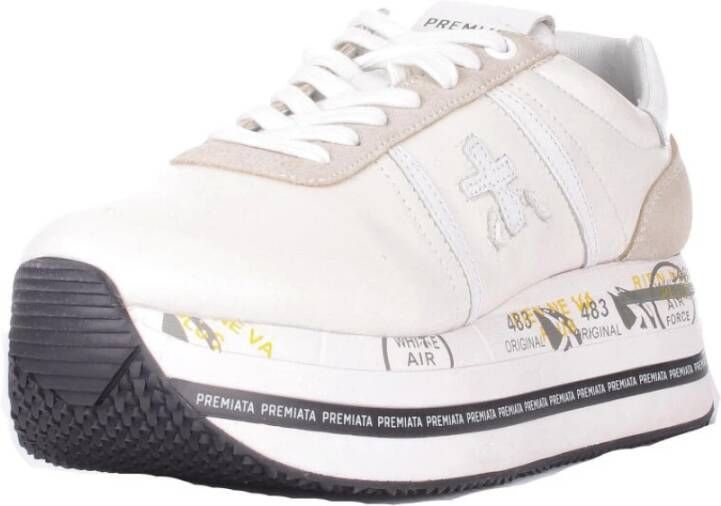Premiata Beth sneakers met plateauzool Wit - Foto 6