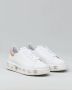 Premiata Witte Leren Sneakers met Beige Details White Dames - Thumbnail 8