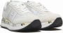 Premiata Conny 5617 Witte Leren en Stoffen Sneakers White - Thumbnail 9