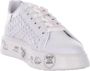 Premiata Belle 6283 Witte Leren Sneakers met Intricate Geperforeerde Borduursels White Dames - Thumbnail 3