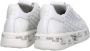 Premiata Witte Leren Veterschoenen met Geborduurde Details White Dames - Thumbnail 7