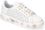 Premiata Witte Leren Veterschoenen met Geborduurde Details White Dames - Thumbnail 4