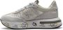 Premiata Sneakers van geperforeerde stof en suède Beige Dames - Thumbnail 8