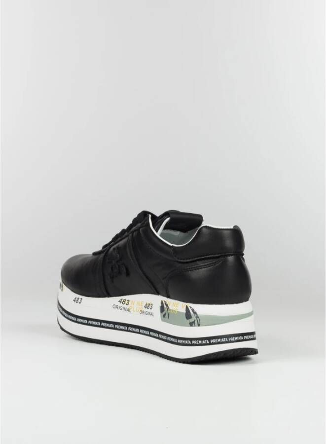 Premiata Beth sneakers met plateauzool Zwart - Foto 11