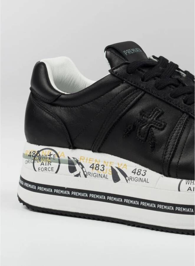 Premiata Beth sneakers met plateauzool Zwart - Foto 12