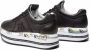 Premiata Zwarte Leren Sneakers met Python Detail Black Dames - Thumbnail 3
