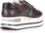 Premiata Chunky Leren Sneaker met Klassieke Prints Black Dames - Thumbnail 9