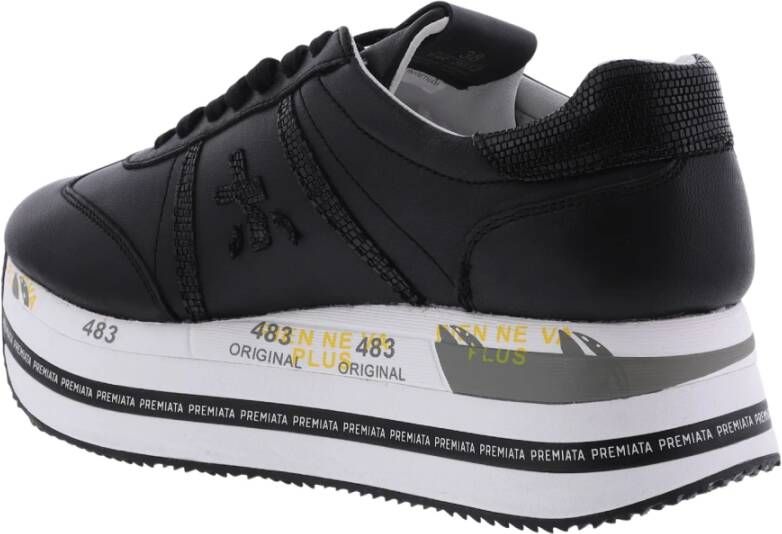 Premiata Beth sneakers met plateauzool Zwart - Foto 5