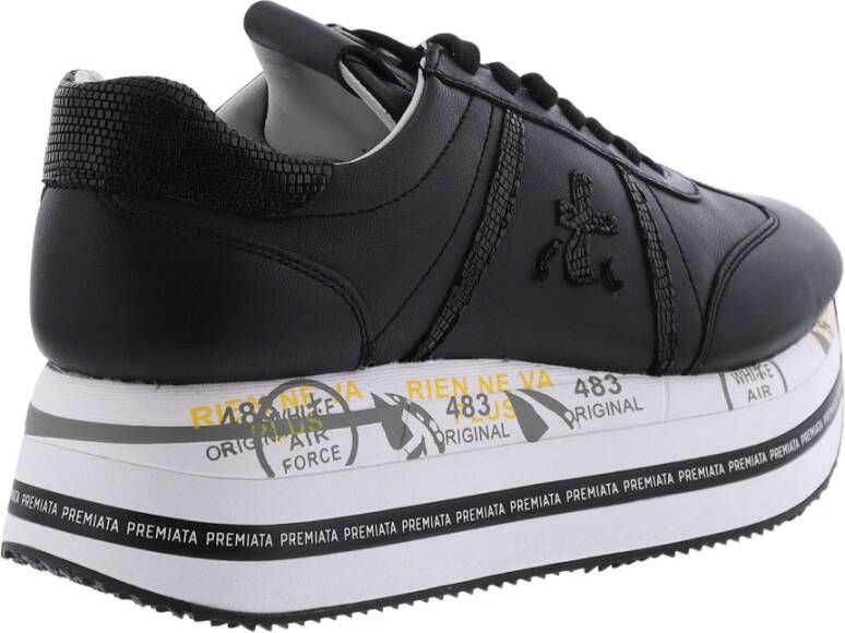 Premiata Beth sneakers met plateauzool Zwart - Foto 6
