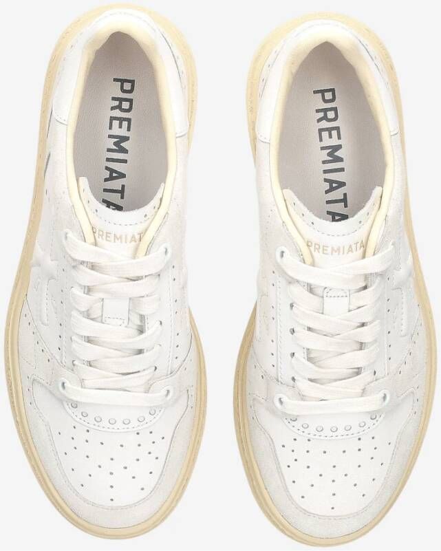 Premiata Sportieve Couture Sneakers met Brogue Details White Unisex