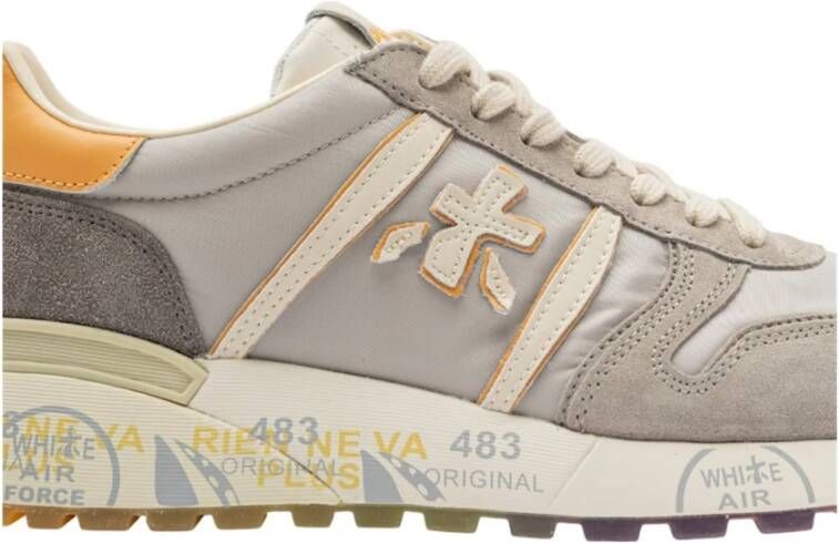 Premiata Sportieve Grijze Leren Sneakers