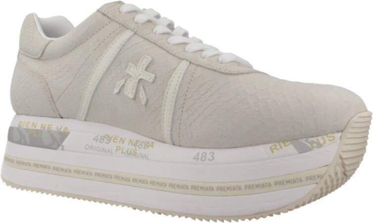 Premiata Sportieve Sneakers voor Actieve Levensstijl Beige Dames