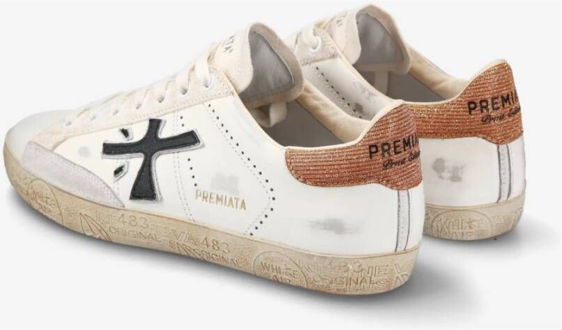 Premiata Steven 6664 Wit Leren Sneakers White Dames