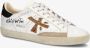Premiata Leren sneakers met gehamerd effect en luipaardprint detail Multicolor - Thumbnail 2