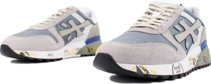 Premiata Stijlvolle Mick Canvas Nylon Sneakers in Grijze Contrasten Gray Heren