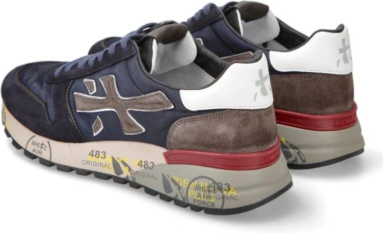 Premiata Blauwe Sneakers met Leren Voering en Rubberen Zool Blauw Heren - Foto 6