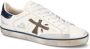 Premiata Vintage Leren Sneakers met Logo Detail White Heren - Thumbnail 18