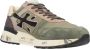 Premiata Groene Leren Sneakers Logo Details Rubberen Zool Multicolor Heren - Thumbnail 6